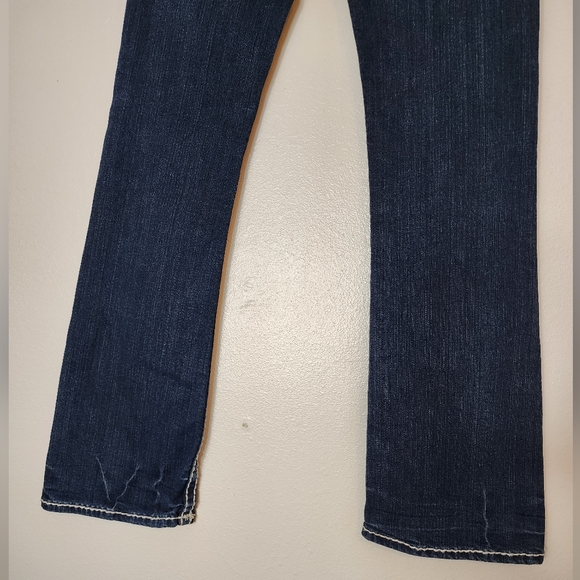 LA Idol Vintage Rhinestone Jeans Horse Shoe Pocket Long Womens Jeans - Picture 11 of 14